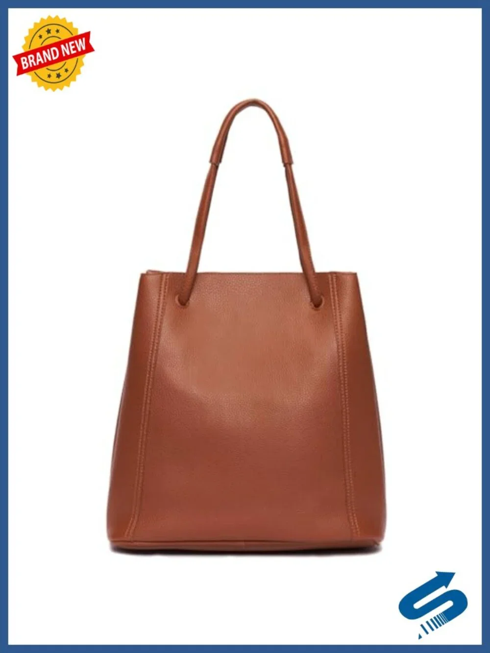 Genuine Leather Tote Bag for Women with Adjustable Strap, Work & Everyday